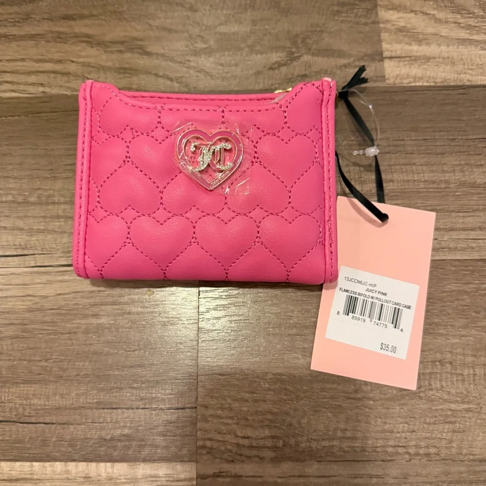 Juicy Couture Pink Heart Quilted Wallet - Picture 12 of 12